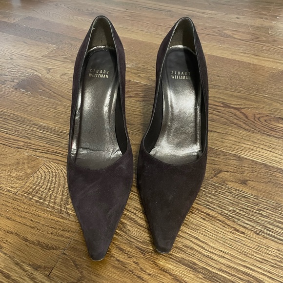 Stuart Weitzman brown suede heel - Picture 1 of 3